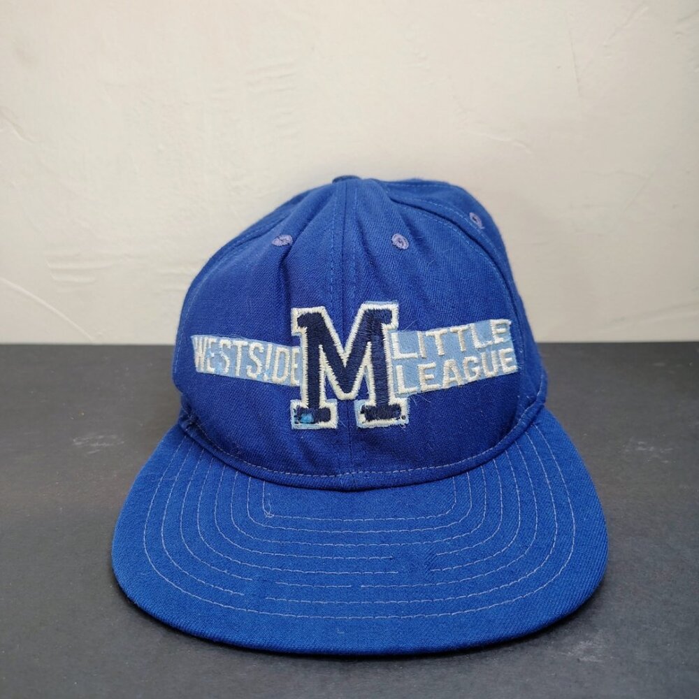 VINTAGE 80s New Era Little League Hat Cap Snap Back Westside Made‎ In USA
